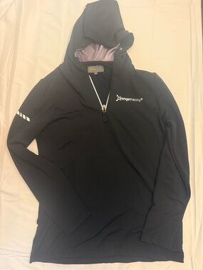Orangetheory Black Hooded quarter-zip Performance Pullover